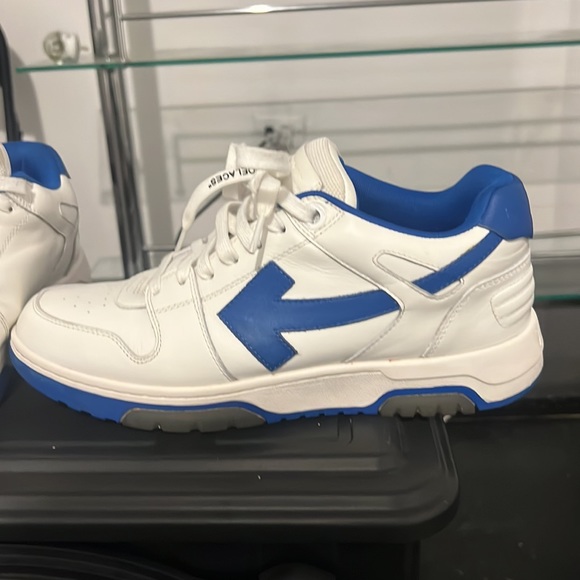 Off white out of office sneakers size 10 white and blue - Picture 3 of 6